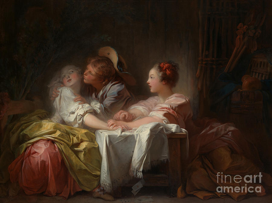 The Stolen Kiss Painting by Jean Honore Fragonard