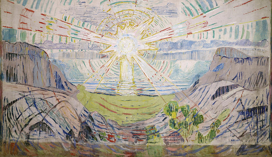 Edvard Munch Painting - The Sun #5 by Edvard Munch