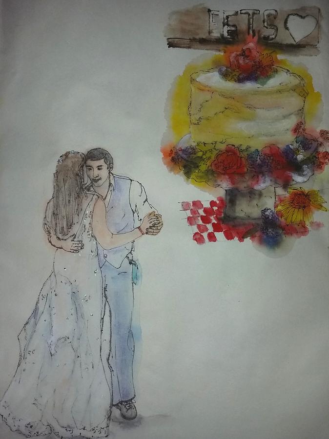 The Wedding Day Album #5 Painting by Debbi Saccomanno Chan