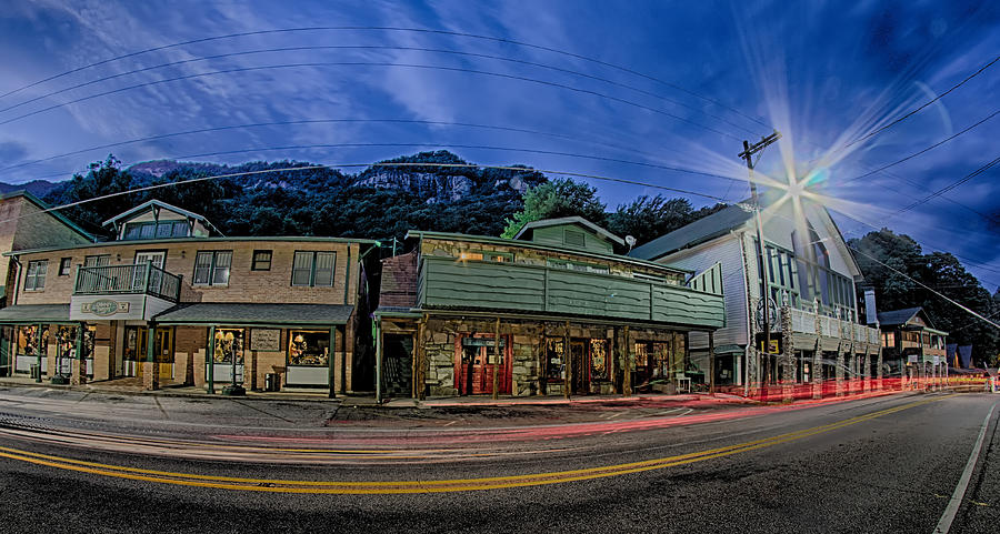 Landscape Photograph - Town Of Chimney Rock In North Carolina Near Lake Lure #5 by Alex Grichenko