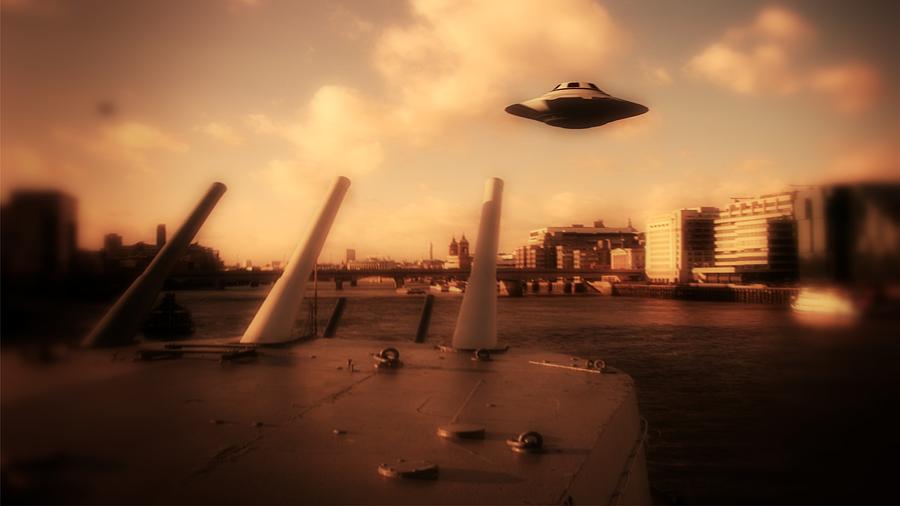 Fantasy Photograph - UFO Sighting #5 by Esoterica Art Agency