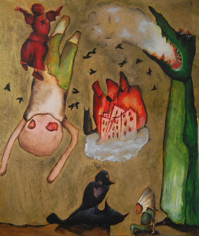 Gold Painting - Untitled 5 by Abigail Lee Goldberger Gold Painting - Untitled 5 by Abigail Lee Goldberger