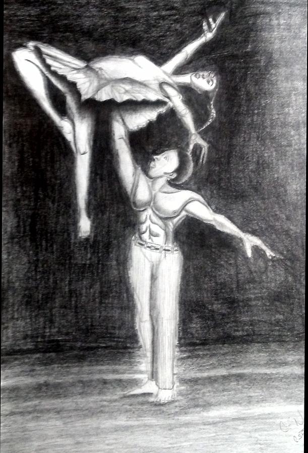 African American Ballet  Drawing by Donald Cnote Hooker