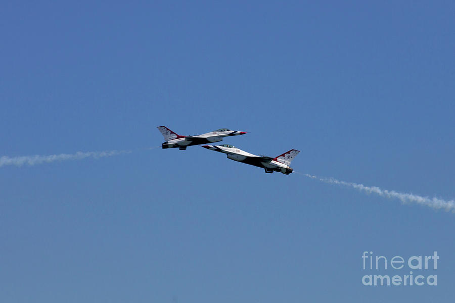 US Air Force Thunderbirds preforming precision aerial maneuvers #5 Photograph by Anthony Totah
