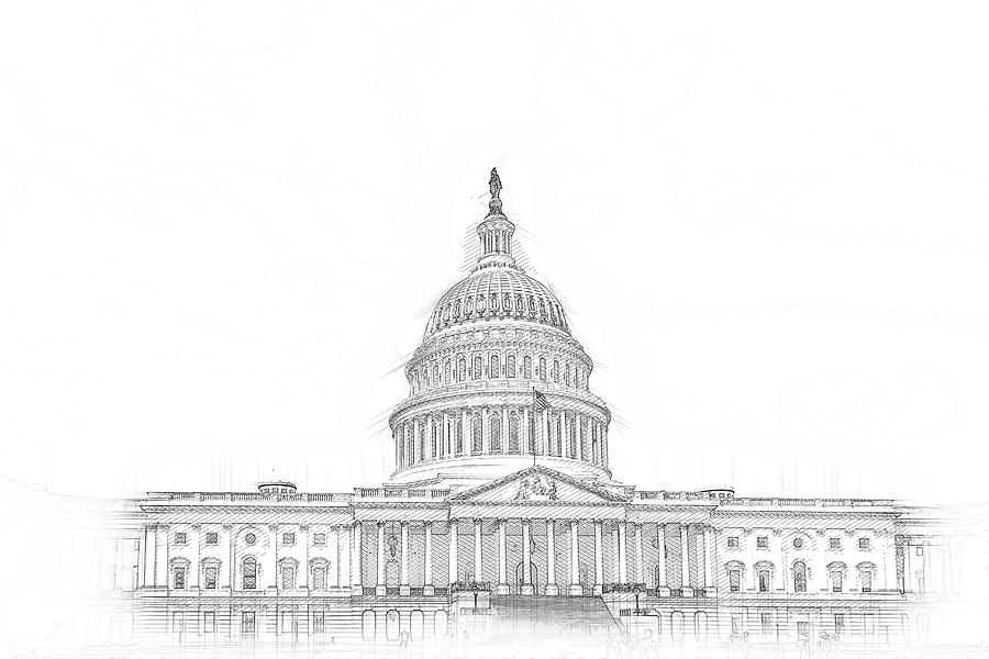 Pencil, Capitol, Black And White - The Official Online Store of