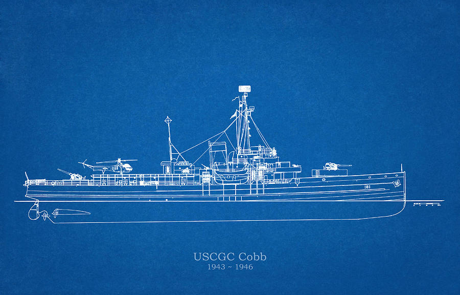 U.S. Coast Guard Cutter Cobb Drawing by StockPhotosArt Com - Fine Art ...