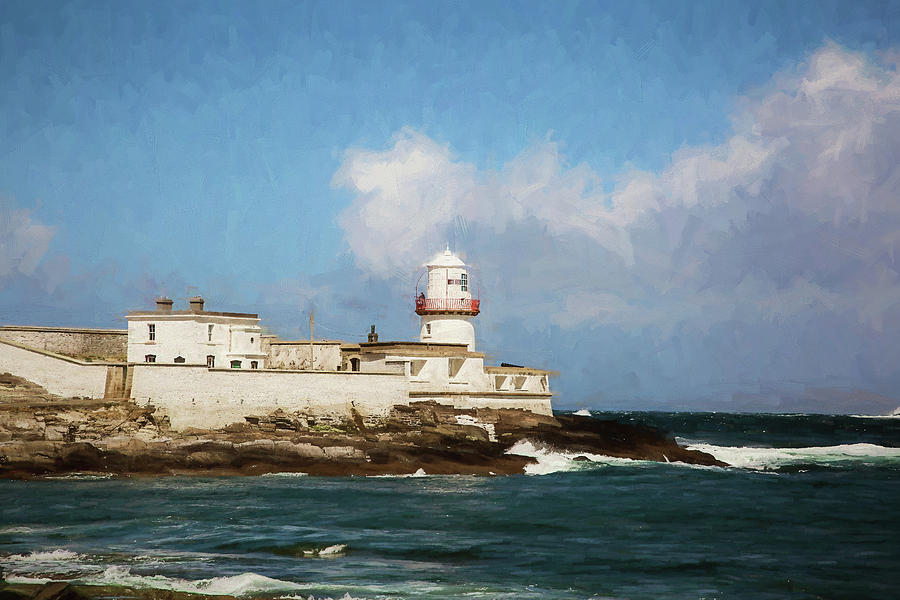 Valentia Island Lighthouse - digital painting Photograph by Scott Pellegrin