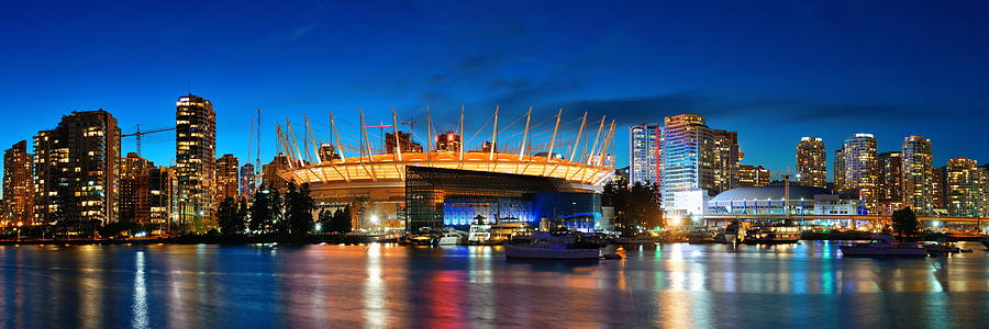 Vancouver at night #5 Photograph by Songquan Deng