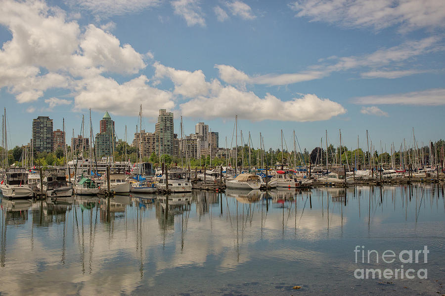 Vancouver Skyline with sailing boats Photograph by Patricia Hofmeester