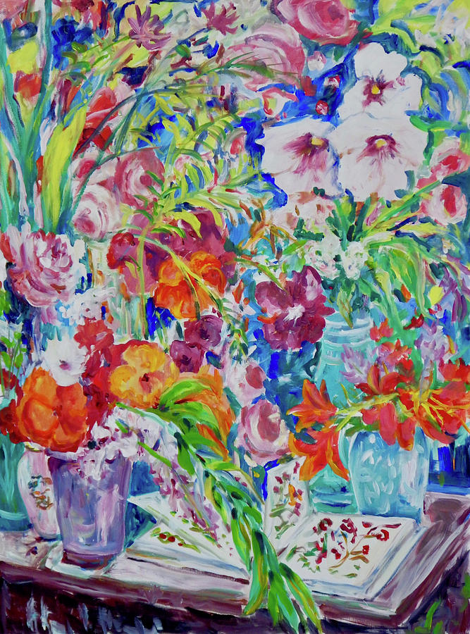 5 Vases Painting by Ingrid Dohm