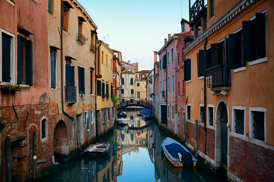 Venice canal #5 Photograph by Songquan Deng
