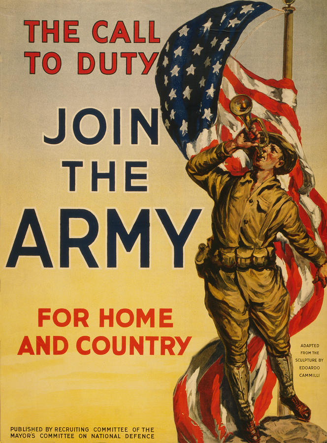Vintage US Army #5 Painting by Vintage Pix