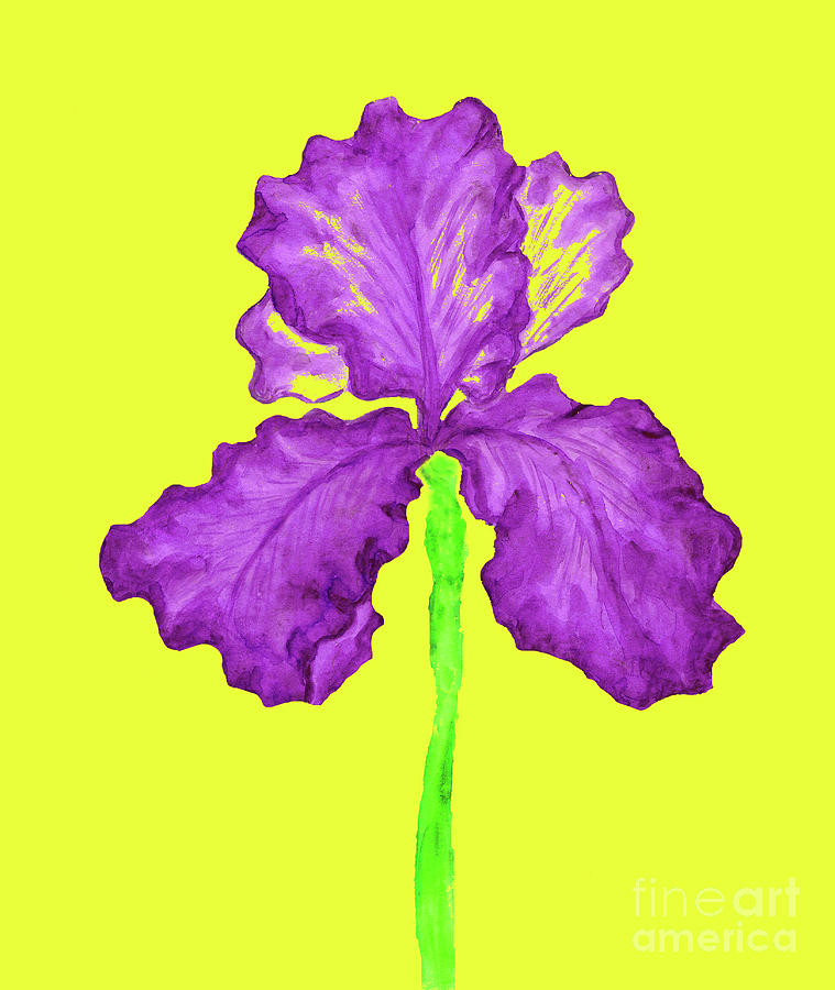 Violet iris, painting #5 Painting by Irina Afonskaya