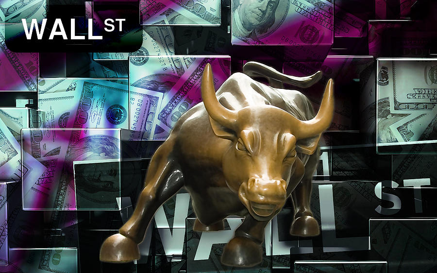 Wall Street Bull #6 Mixed Media by Marvin Blaine