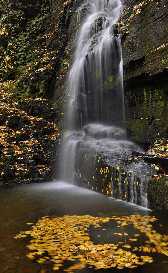 Waterfall In Autumn #9 Photograph by Stephen Vecchiotti