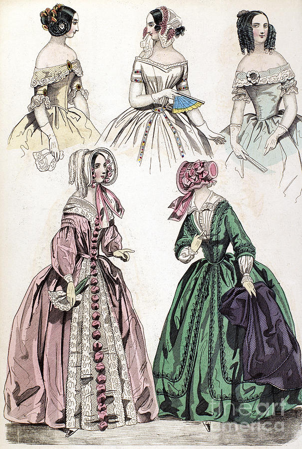 1842 Photograph - Womens Fashion, 1842 #5 by Granger