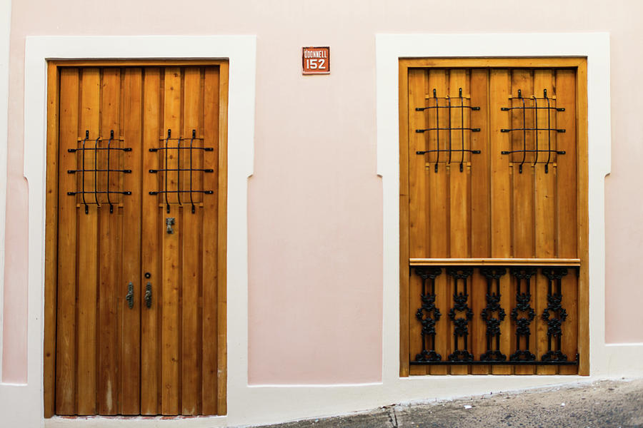 City Photograph - Wooden Door in Old San Juan, Puerto Rico #5 by Jasmin Burton