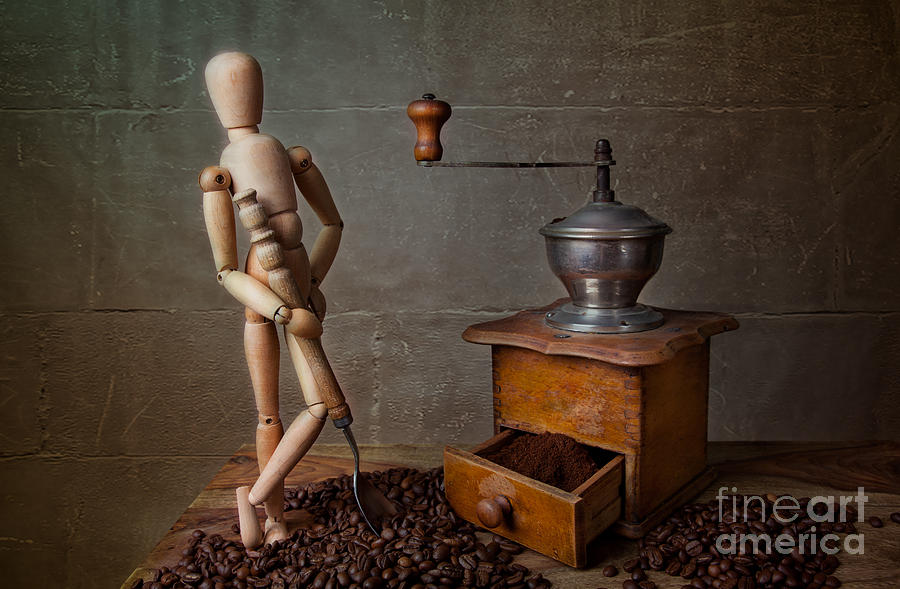 Coffee Photograph - Working the Mill #5 by Nailia Schwarz