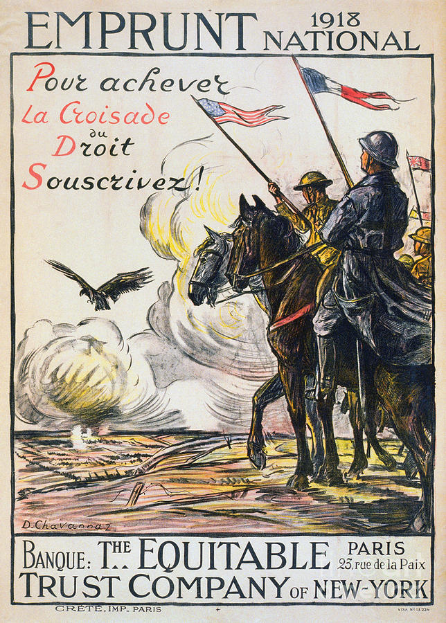 World War I: French Poster #5 Painting by Granger