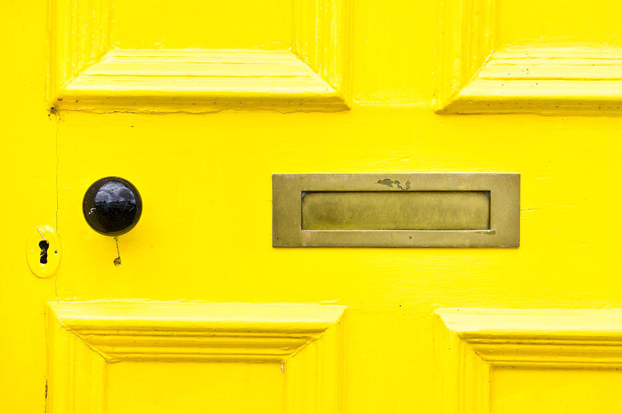 Vintage Photograph - Yellow door #5 by Tom Gowanlock