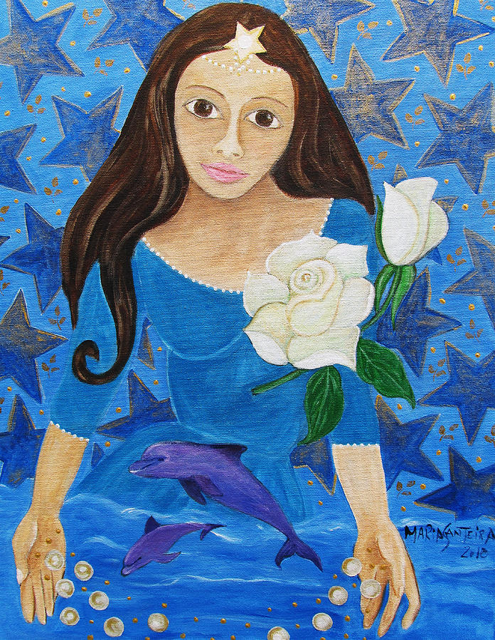 Yemanja 5 Painting by Maria Matheus Maria Santeira Yemanja 5 Painting by Maria Matheus Maria Santeira