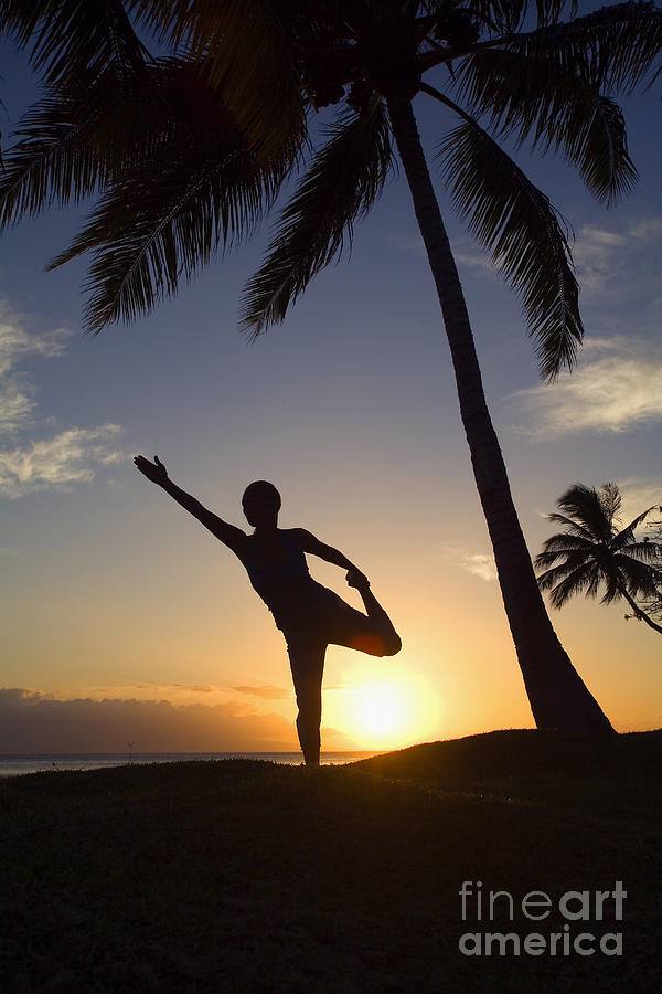 Yoga At Sunset #5 Photograph by Ron Dahlquist - Printscapes