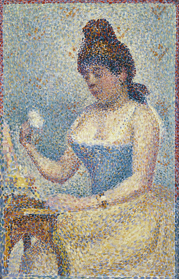Young Woman Powdering Herself #5 Painting by Georges Seurat