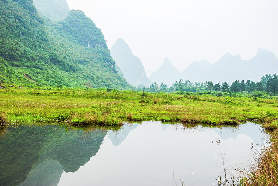 Karst rural scenery in spring #50 Photograph by Carl Ning