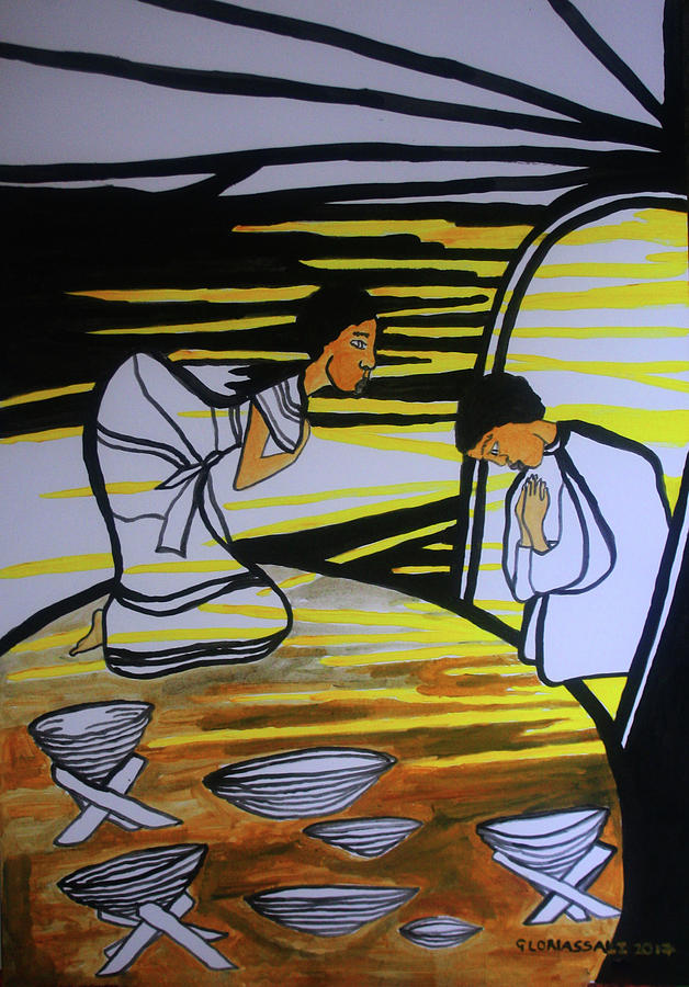 The Annunciation #50 Painting by Gloria Ssali