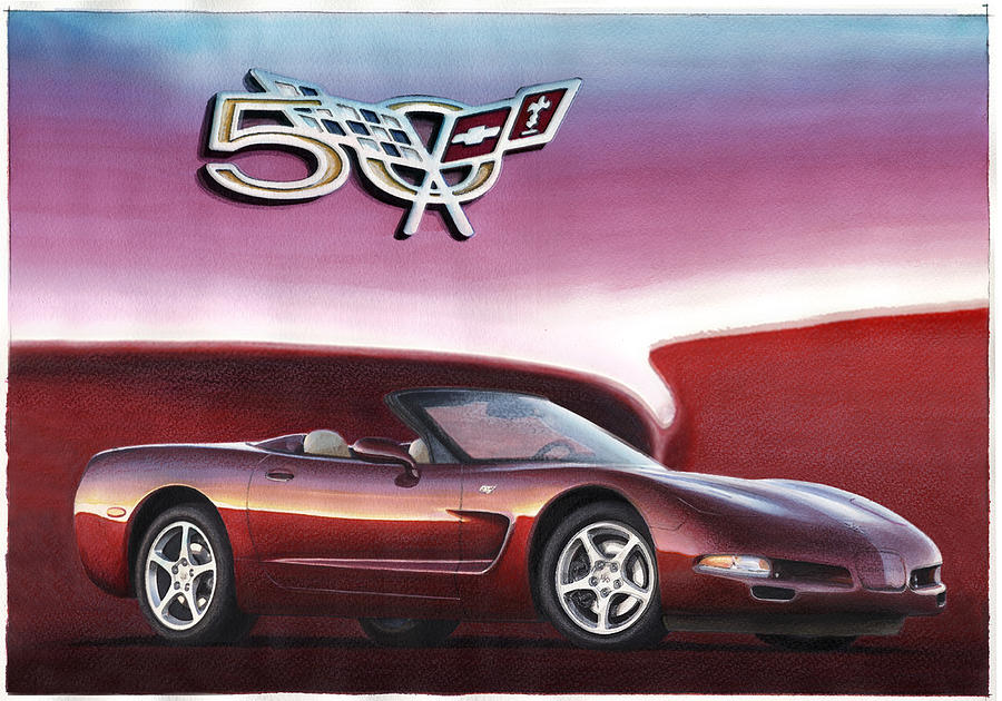 50th Anniversary Corvette Painting By Rod Seel,Gin Rummy Card Game 2 Players