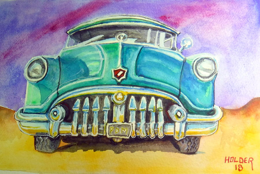 51 Buick Painting by Steven Holder