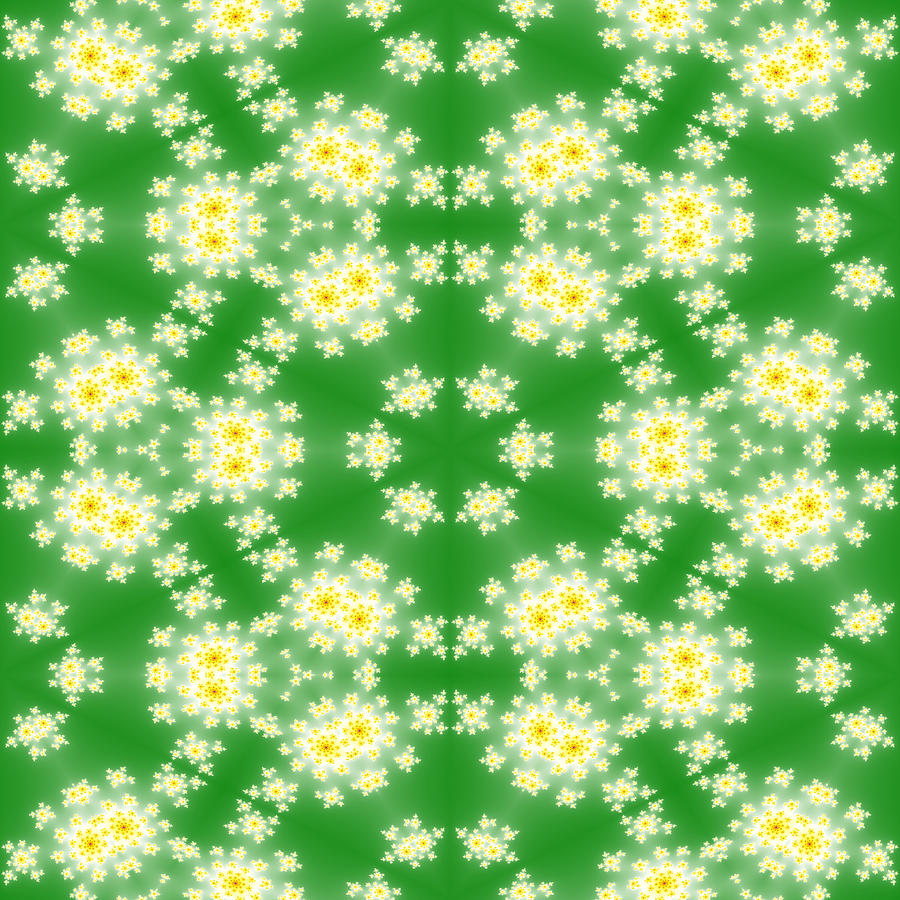 Fractal Floral Pattern Digital Art