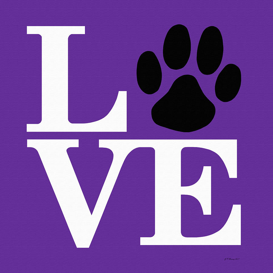 Dog Paw Love Sign #52 Digital Art by Gregory Murray