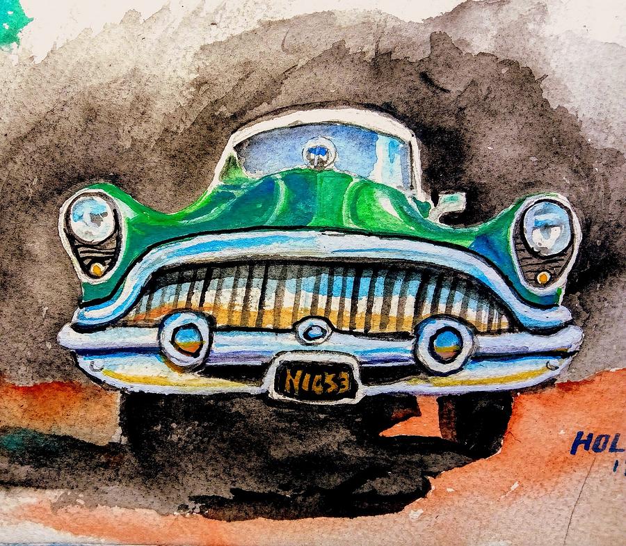 53 Buick Painting by Steven Holder