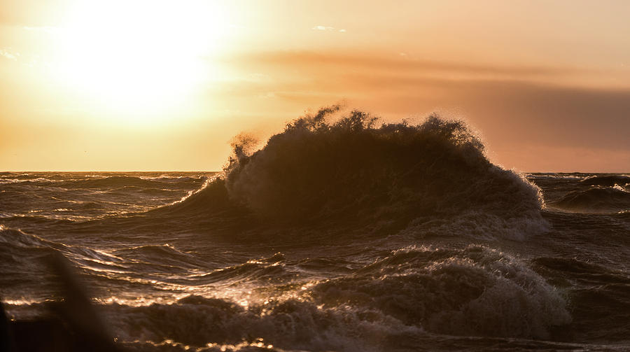 Lake Photograph - Lake Erie Waves #53 by Dave Niedbala
