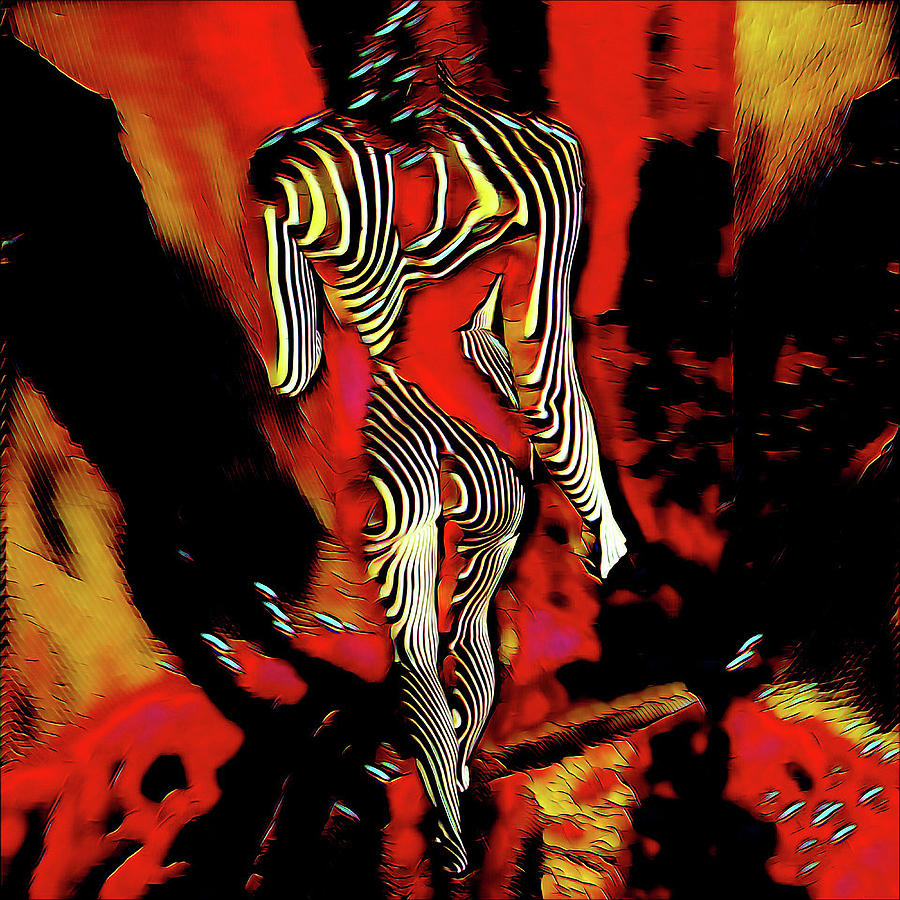 5335s-MAK Figure Art Rendered in Hot Red Palette Knife Style by Chris Maher 5335s-MAK Figure Art Rendered in Hot Red Palette Knife Style by Chris Maher