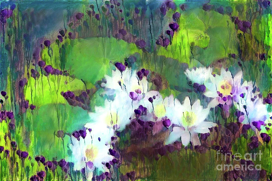 Jeweled Water Lilies #54 Digital Art by Amy Cicconi