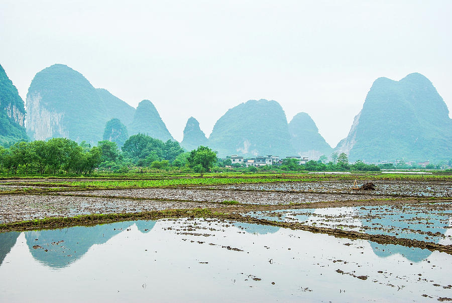 Karst rural scenery in spring #54 Photograph by Carl Ning