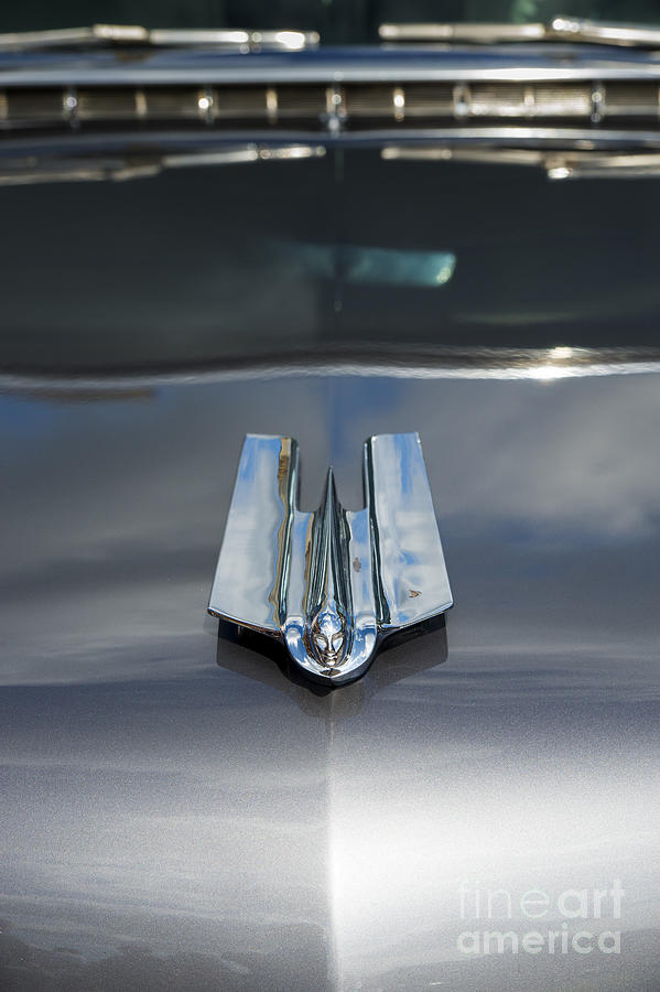 Car Photograph - 55 Cadillac Hood Ornament by Tim Gainey