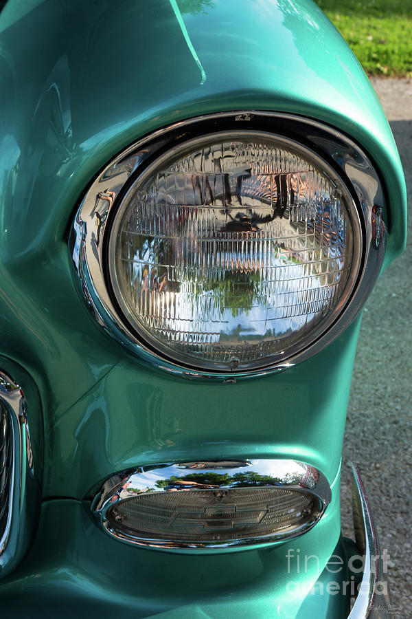55 Chevy Headlight Photograph by Jennifer White