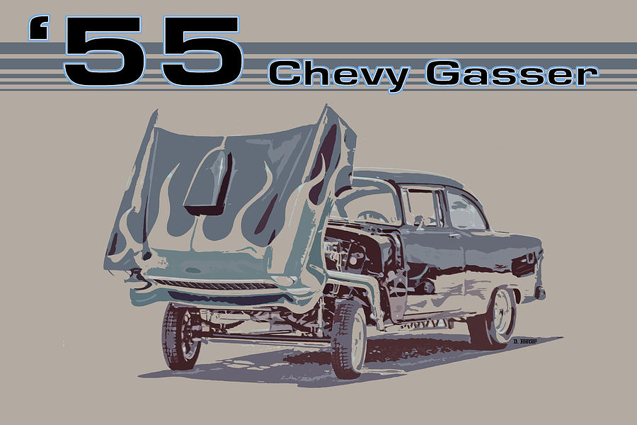 55 Gasser Drawing by Darrell Foster