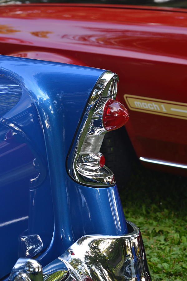 56 Blue Chevy Photograph by Dean Ferreira