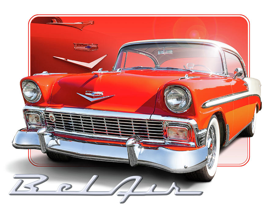 56 Chevy Bel Air Digital Art by Jeff StClair - Fine Art America