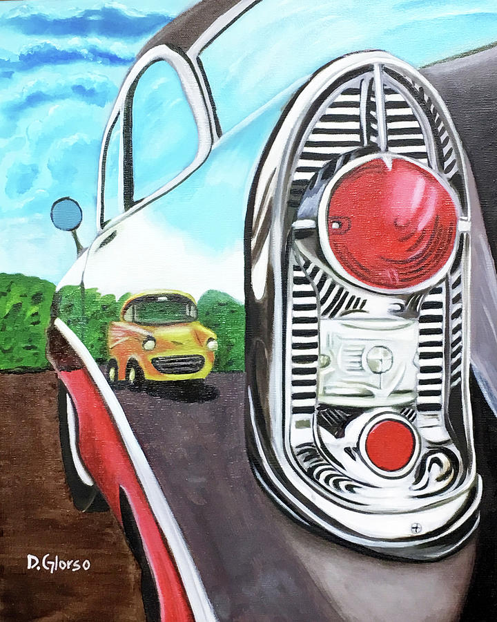56 Chevy Reflections Painting by Dean Glorso