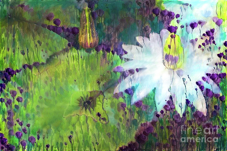 Jeweled Water Lilies #56 Digital Art by Amy Cicconi