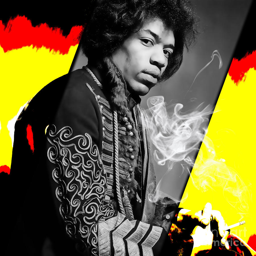 Jimi Hendrix Mixed Media - Jimi Hendrix Collection #56 by Marvin Blaine