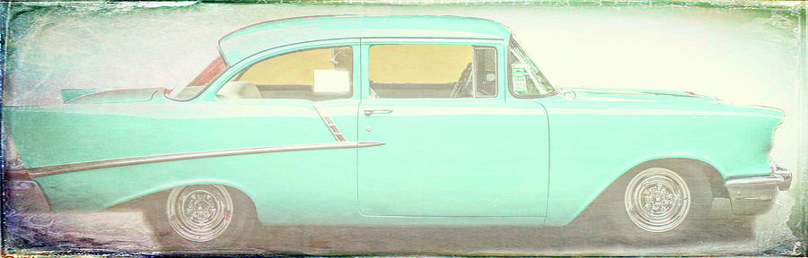 56 two door Chevy  Digital Art by Cathy Anderson