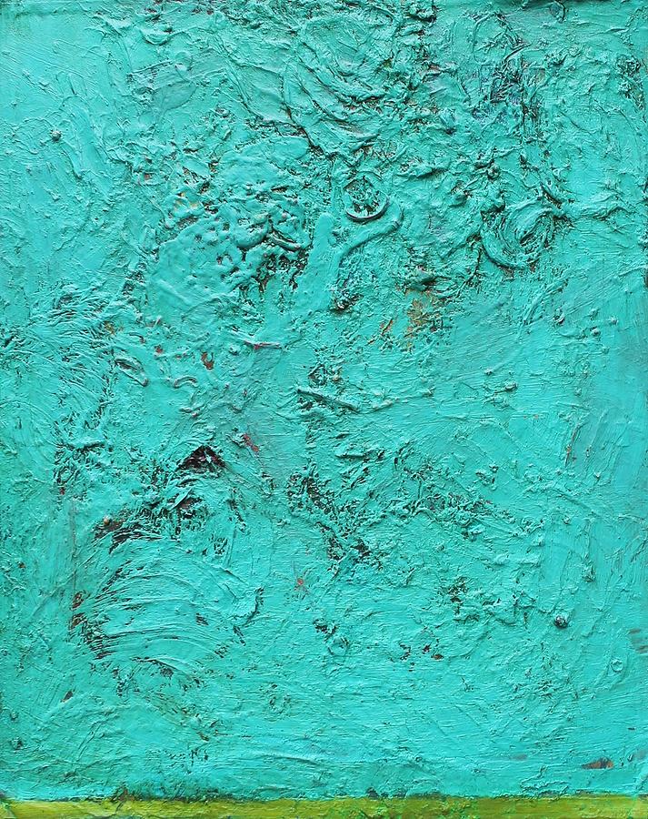 Aqua Blue and Green No 11 Painting by Randy Zipper