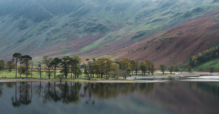 Beautiful Autumn Fall Landscape Image Of Lake Buttermere In Lake Photograph