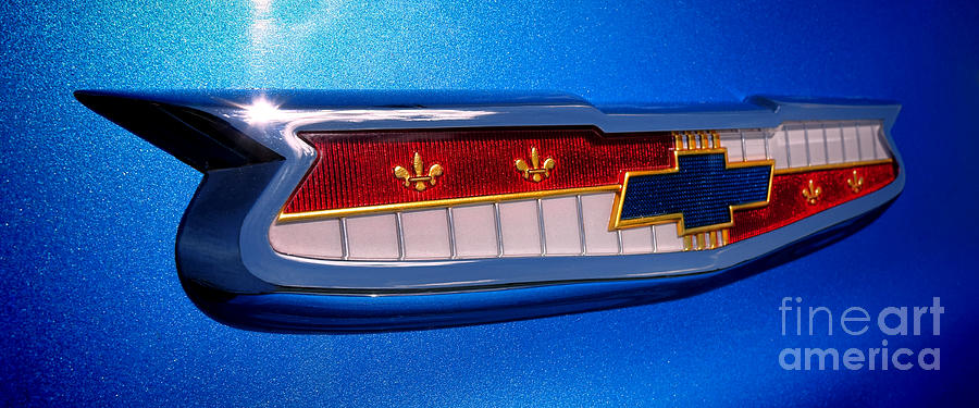57 Chevy Bel Air Badge  Photograph by Olivier Le Queinec